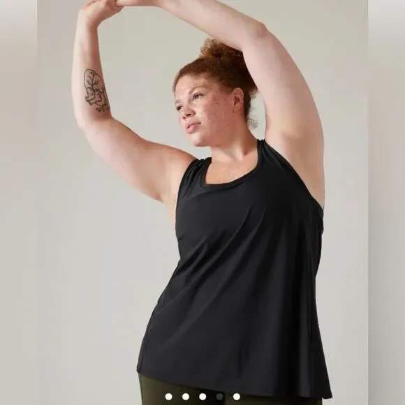 NWT Athleta Ultimate Scoop Tank Black. 2X - Picture 1 of 8